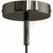 Cylindrical metal ceiling rose kit with 7 cm cable clamp