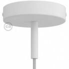 Cylindrical metal ceiling rose kit with 7 cm cable clamp