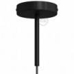 Cylindrical metal ceiling rose kit with 15 cm cable clamp
