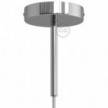 Cylindrical metal ceiling rose kit with 15 cm cable clamp