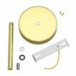 Cylindrical metal ceiling rose kit with 15 cm cable clamp