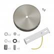 Cylindrical metal 1 central hole + 2 side holes ceiling rose kit