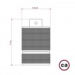 Milled aluminium E27 lamp holder kit with shade rings