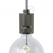 Milled aluminium E27 lamp holder kit with shade rings