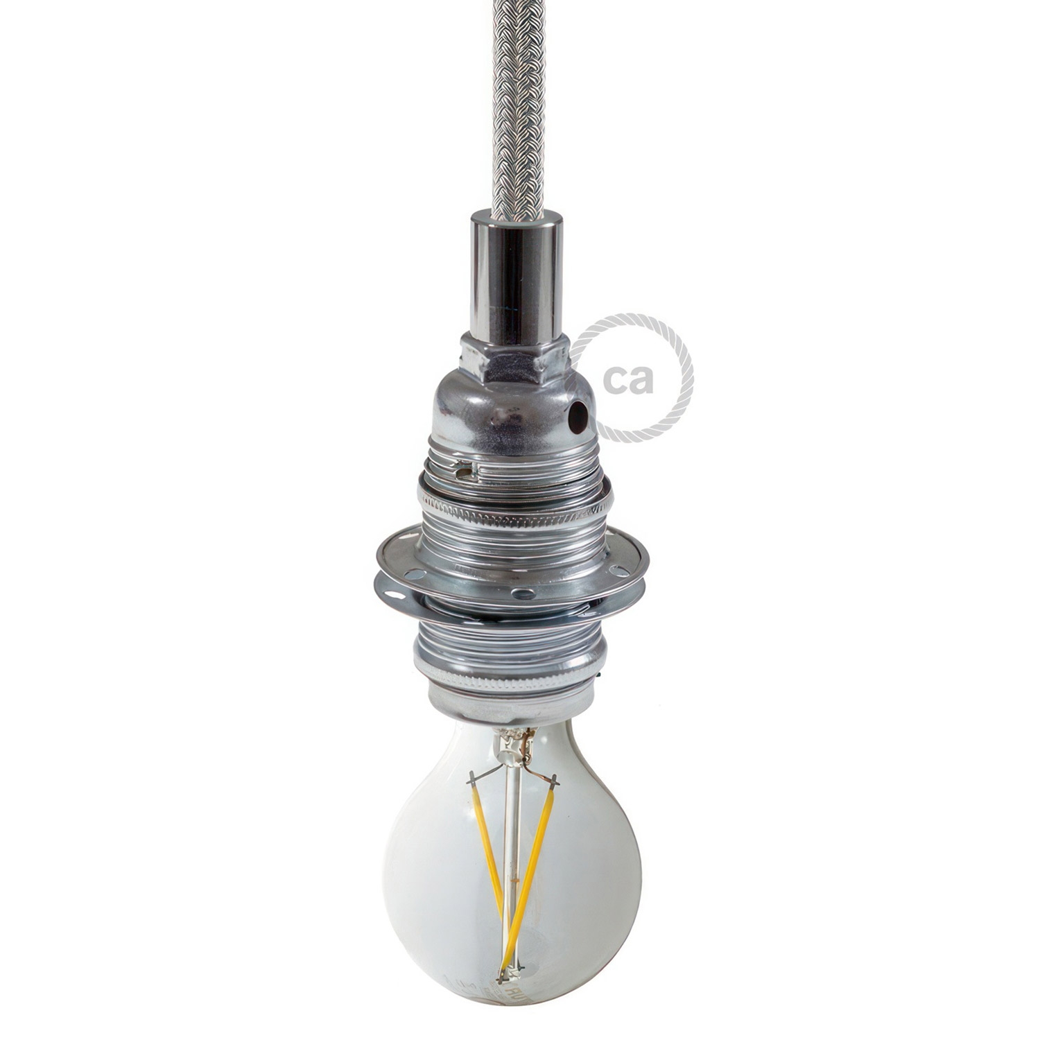 Metal E14 lamp holder for lampshade