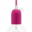 Rounded painted metal E27 lamp holder kit