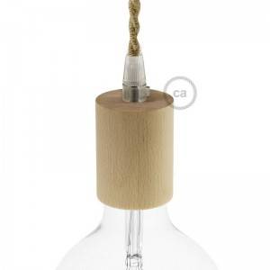 Wooden E27 lamp holder kit