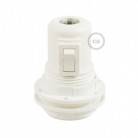 Thermoplastic E27 lamp holder kit for lampshade with switch