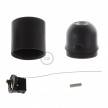 Thermoplastic E27 lamp holder kit for lampshade with pull switch