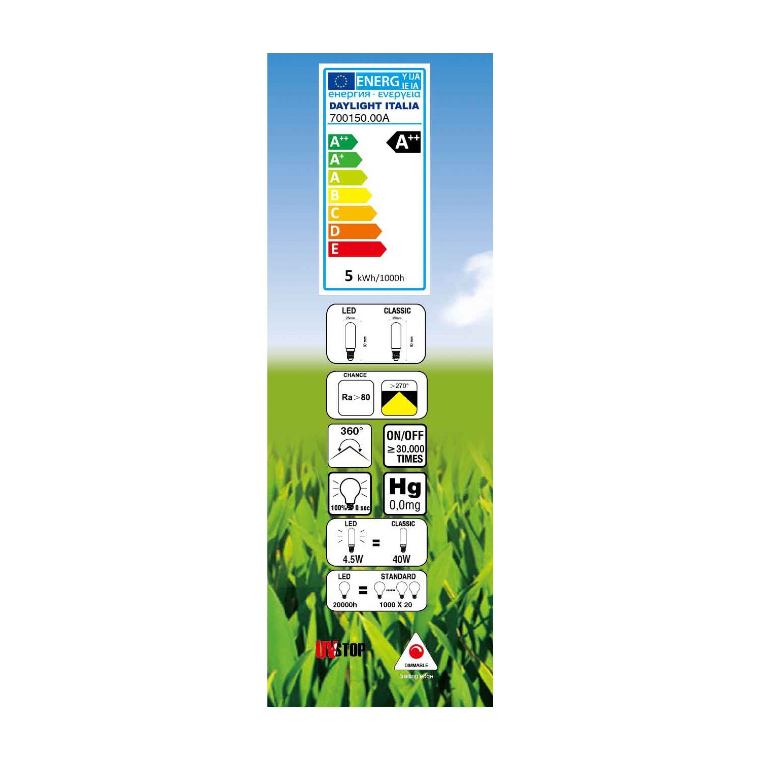 E14 shop tubular bulb