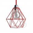 Naked light bulb cage metal lampshade Diamond with E27 fitting