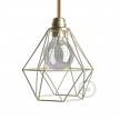 Naked light bulb cage metal lampshade Diamond with E27 fitting