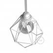 Naked light bulb cage metal lampshade Diamond with E27 fitting