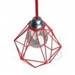 Naked light bulb cage metal lampshade Diamond with E27 fitting