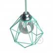 Naked light bulb cage metal lampshade Diamond with E27 fitting