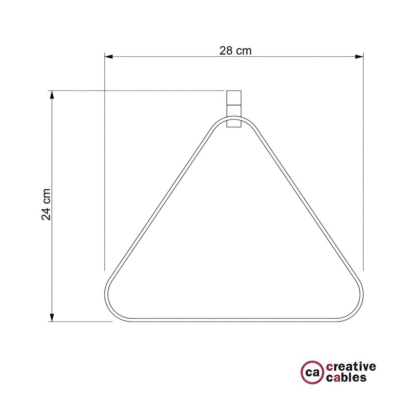 Metal Duedì Apex lampshade with metal lamp holder cover and E27 lamp holder