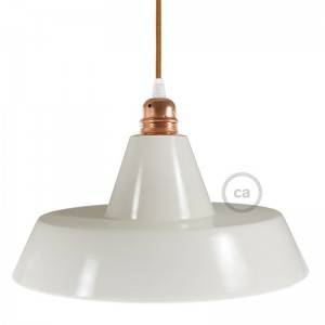 Industrial Ceramic lampshade for suspension - Made in Italy