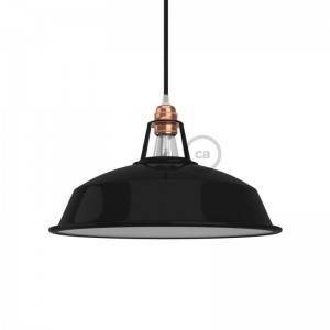 Harbour lampshade in polished metal with E27 fitting, 30 cm diameter