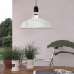 Harbour lampshade in polished metal with E27 fitting, 38 cm diameter