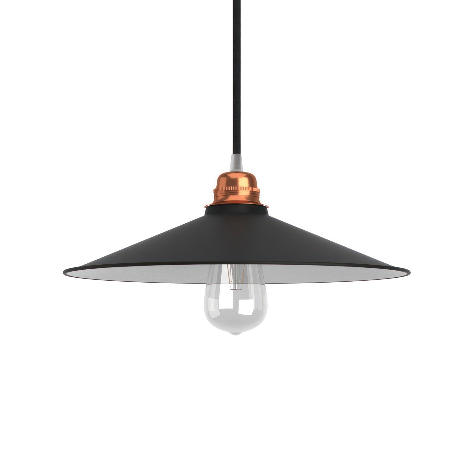 Swing lampshade in polished metal with E27 fitting