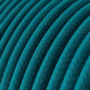 RC21 Cerulean Round covered Cotton Electrical Fabric Cable