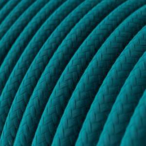 RC21 Cerulean Round covered Cotton Electrical Fabric Cable