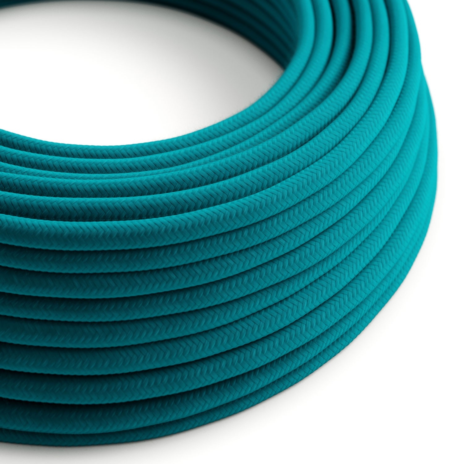 RC21 Cerulean Round covered Cotton Electrical Fabric Cable