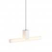 Pendant lamp with textile cable, S14d Syntax® lamp holder and metal details - Made in Italy