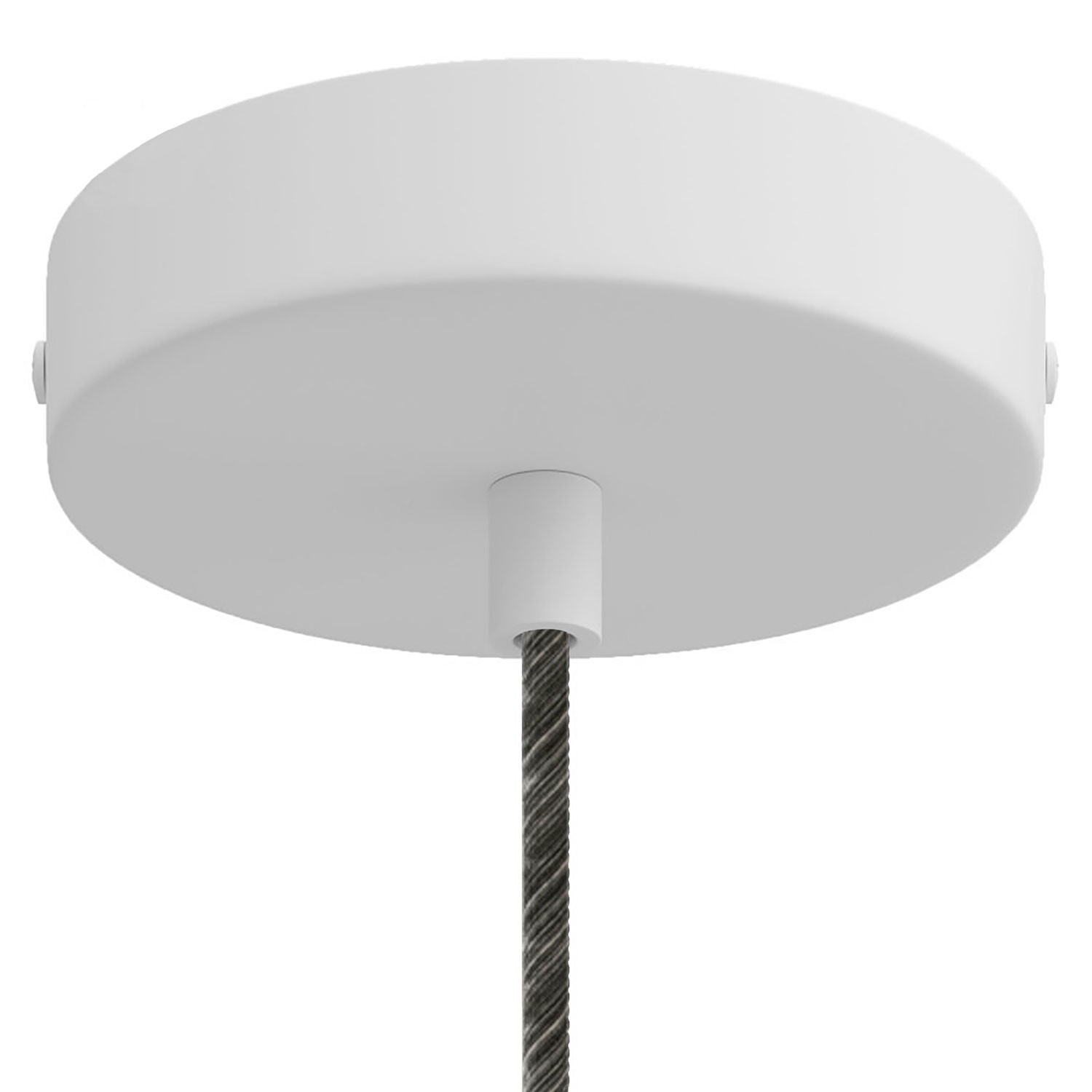 Pendant lamp with textile cable, S14d Syntax® lamp holder and metal details - Made in Italy