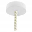 Pendant lamp with 2XL 24mm nautical cord painted wood details - Made in Italy