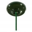 Pendant lamp with textile cable and coloured porcelain details - Made in Italy