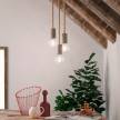 Pendant lamp with nautical cord XL and small bark lamp holder - Made in Italy