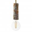 Pendant lamp with nautical cord XL and large bark lamp holder - Made in Italy