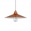 Pendant lamp with textile cable, Swing lampshade and metal details - Made in Italy