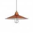 Pendant lamp with textile cable, Swing lampshade and metal details - Made in Italy