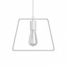 Pendant lamp with textile cable, Duedì Base lampshade and metal details - Made in Italy