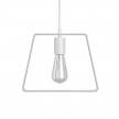 Pendant lamp with textile cable, Duedì Base lampshade and metal details - Made in Italy