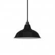 Pendant lamp with textile cable, Bistrot lampshade and metal details - Made in Italy