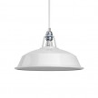 Pendant lamp with textile cable, Harbour lampshade and metal details - Made in Italy