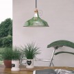 Pendant lamp with textile cable, Harbour lampshade and metal details - Made in Italy