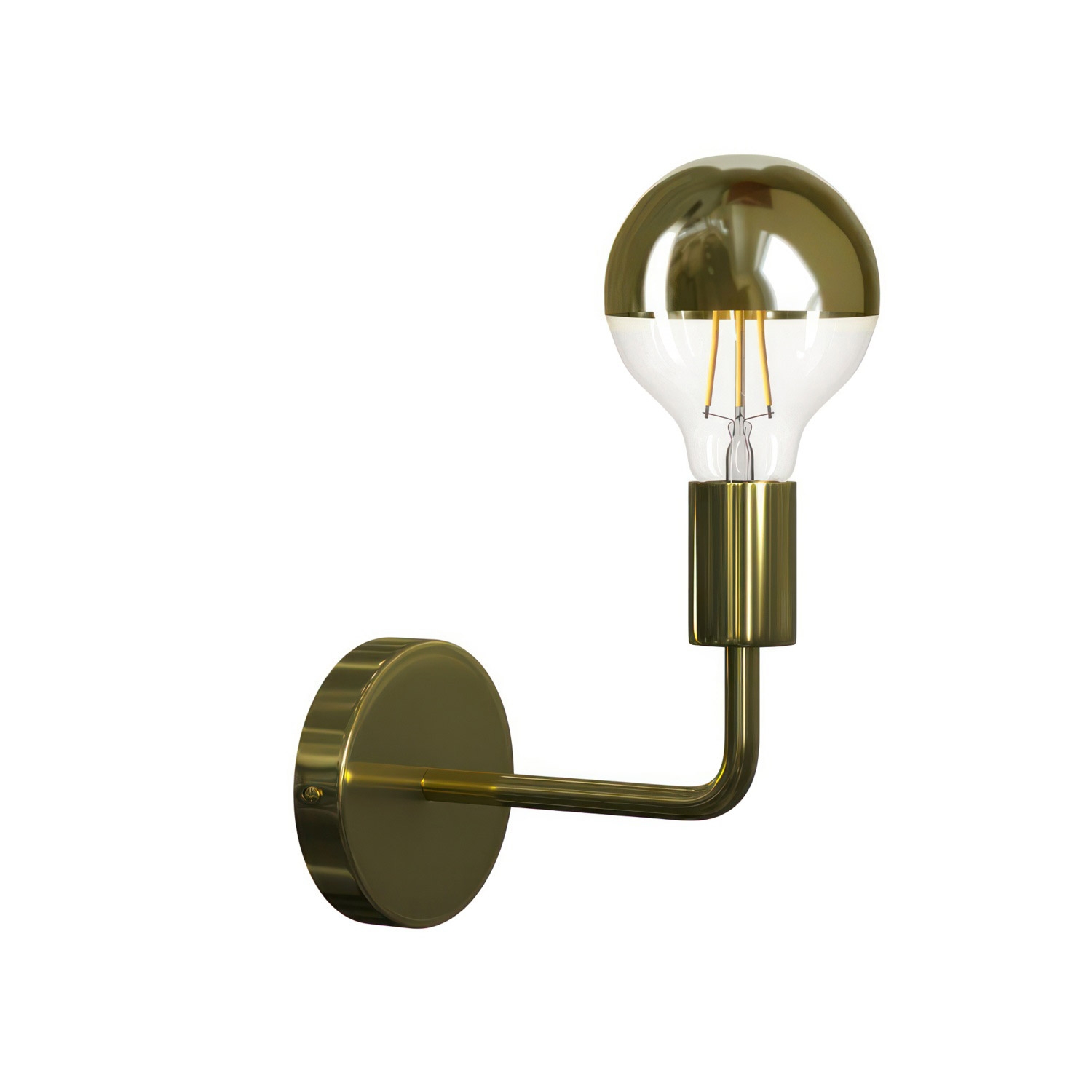 Fermaluce Metal, metal wall light with bent extension