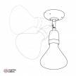 Fermaluce 90° the adjustable porcelain wall flush with metal Swing lampshade