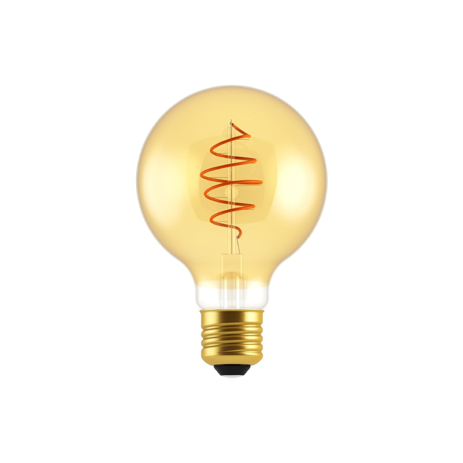 LED Bulb Globe G80 Golden Croissant Line with Spiral Filament 5W E27 Dimmable 2000K