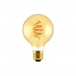 LED Bulb Globe G80 Golden Croissant Line with Spiral Filament 5W E27 Dimmable 2000K