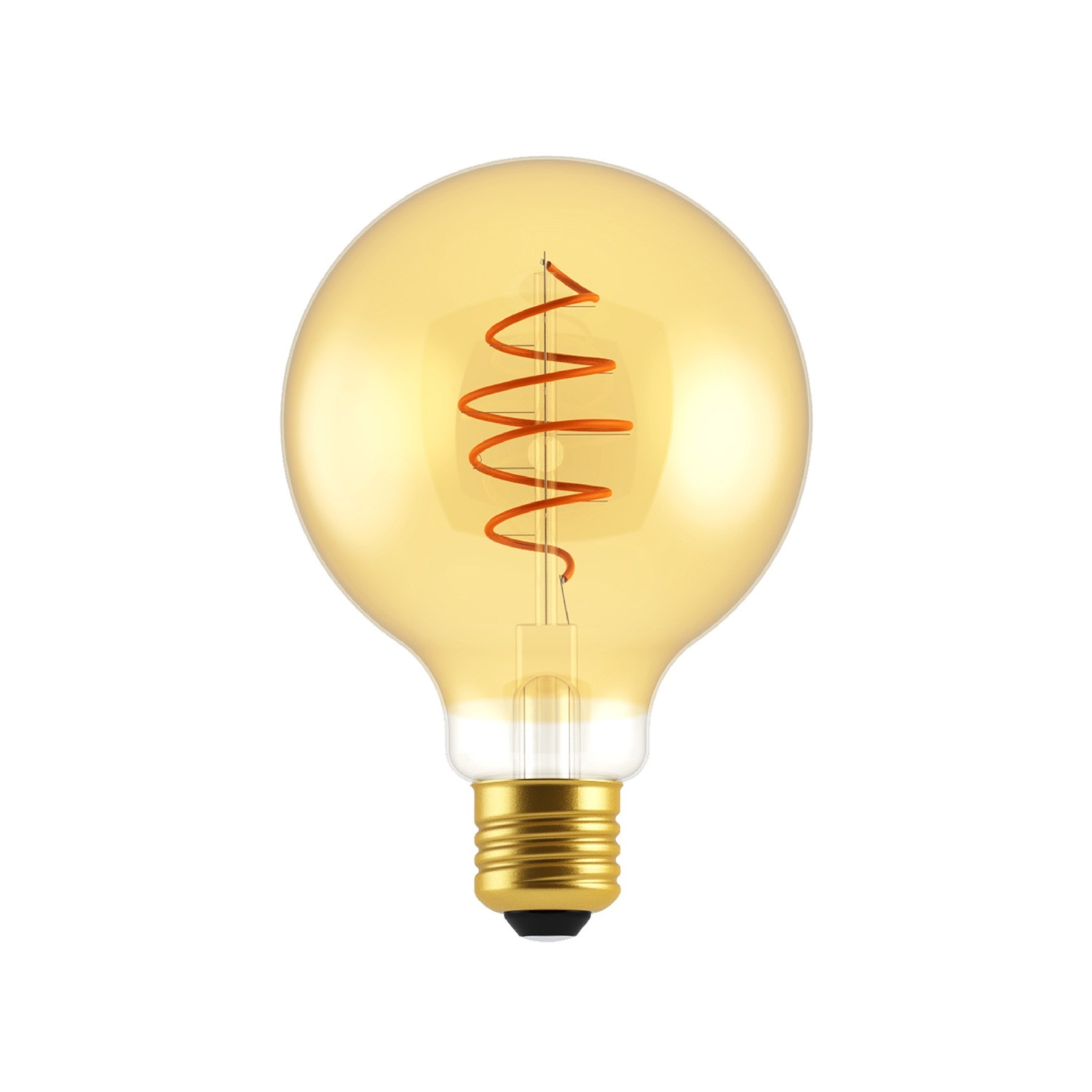 LED Bulb Globe G95 Golden Croissant Line with Spiral Filament 5W E27 Dimmable 2000K