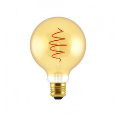 LED Bulb Globe G95 Golden Croissant Line with Spiral Filament 5W E27 Dimmable 2000K