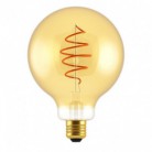 LED Blub Globe G125 Golden Croissant Line with Spiral Filament 5W E27 Dimmable 2000K