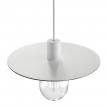 Oversize Ellepì flat lampshade in Dibond for outdoor pendant lighting, diameter 40 cm - Made in Italy