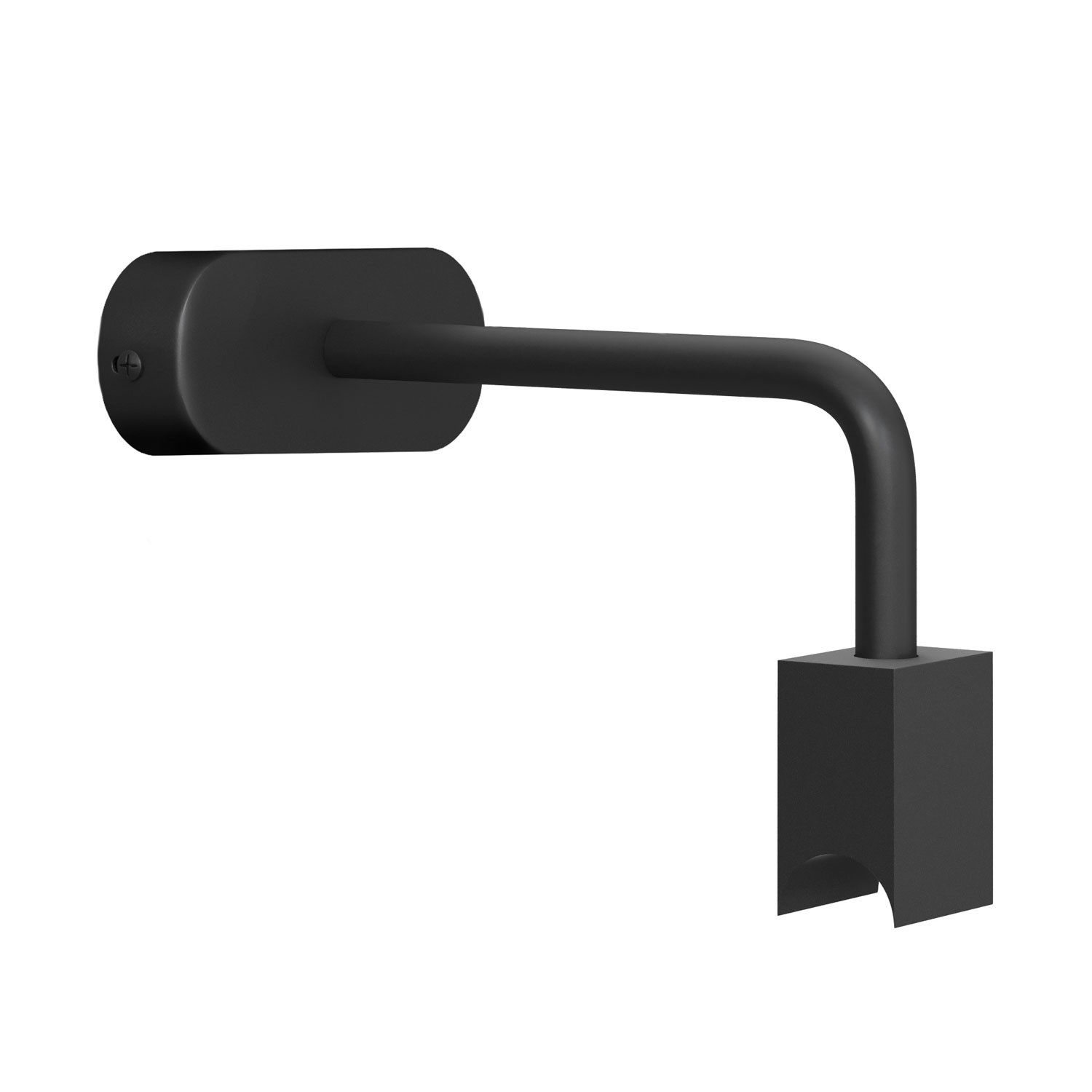 Wall lamp with Syntax S14d lamp holder L shaped arm and oval wooden ceiling rose
