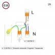 WAGO connector kit compatible with 2x cable for 1 hole ceiling rose